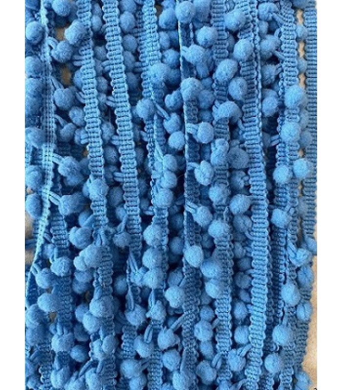 Tρέσα Mini Cotton Πον Πον TYRKOYAZ 0,5εκ. (ανά μέτρο)